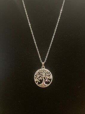 Silver Tree of Life Pendant Necklace - Sterling Look B39